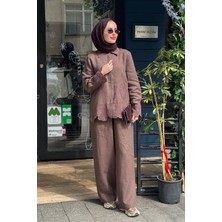 Clande Pantolonlu Takım 2601-3028T Kahve