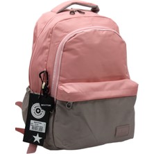 Bevitton Su Geçirmez Kumaş Okul Çantası Pudra-Vizon Unisex Okul Sırt Çantası 2200