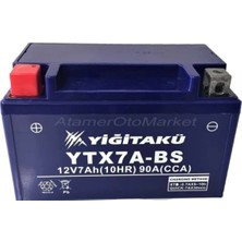 Yiğit Akü 12V 7 Ah-Amper YTX7A Motosiklet Aküsü- (E*b*y) (150*87*94) mm