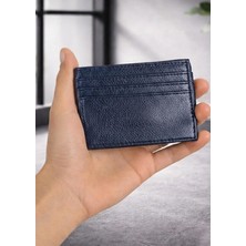 Duke Nickle Erkek Lacivert Deri Kartlık Ince Tasarım Kartlık Cüzdan