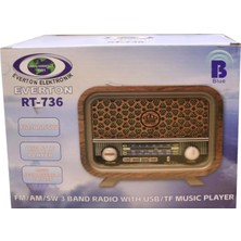 Everton RT-736  Bluetooth-Usb-Sd-Fm Şarjlı  Nostaljik Radyo