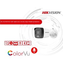 Hikvision DS-2CD1021G2-LIUF 2mp Ir Bullet Colorvu IP Kamera 2.8 mm Lens Tüm Mekanlar İçin Sesli Renkli Görüntü
