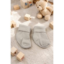 Amelio Kids Amélio Kids Sütlü Kahve Organik Pamuk Katlamalı Unisex Yenidoğan Soket Çorap