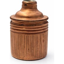 Şahnet E27 Metal Dişli Bakır Duy - Porselen Iç Yapılı Dekoratif Metal Vintage Lamba Duyu