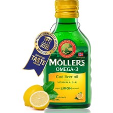 Möller's Möller’s Omega 3 Morina Balığı Yağı Şurup 150 ml Limon Aromalı, DHA, EPA ve A, D, E Vitaminli, Çocuklar ve Yetişkinler için Saf, Doğal