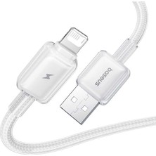 Baseus Crystal Hızlı Şarj A+L 2.4A 1m Kablo Beyaz