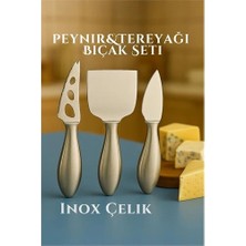 İsmiyle Al Inox Peynir Bıçağı Seti - Tereyağı Bıçağı Kahvaltı Seti Profesyonel Tasarım 304 Paslanma