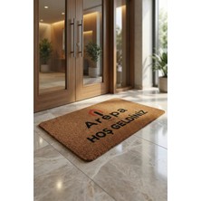 Valerine Life Velür Coco Görünüm Kişiye Firmaya Özel Logolu Ev Ofis Işyeri Kapı Önü Paspası 50X90CM