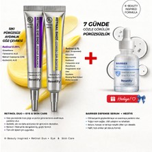 Resetify 360 Derece Gençleştirici Ikili Set - Kırışıklık Karşıtı Retinol Göz Shot (20ML) & Retinal  Corrector Booster Krem (20ML) + Resetify Barrier Defense Serum (20ML) HEDİYE!