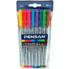 Pensan Tribal Tükenmez Kalem Renkli 8 Li
