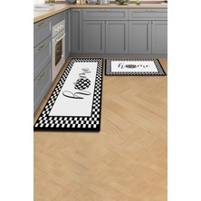 Valerine Life Mutfak Yolluğu Halısı Home Tezgah Önü Paspası Ikili Kilim Takımı Döküntülere Estetik Çözüm Matı