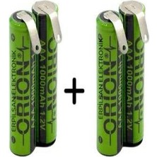 Tıraş Makinesi Ince Kumanda Pili Kalınlığında Uzunluğunda 2.4V Aaa 1000MAH Nı-Mh Pili 2 Adet Erpilsan Elektronik