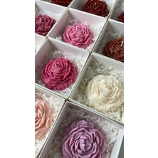 Çağıl Candles Kutulu Gül Mum |karışık Renk | 10 Adet El Yapımı Özel Tasarım | Söz Hediyelik Mum