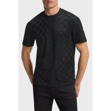 Boss Pamuklu Relaxed Fit Bisiklet Yaka Jakarlı T Shirt Erkek T Shirt 50559821 001