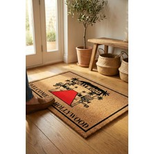 Valerine Life Velür Doku Coco Görünüm Hollywoodlu Balkon Bahçe Dış Kapı Önü Paspası 45X70CM Kaymaz