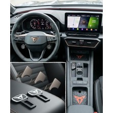 Cupra Formentor & Leon 3'lü Set Bardaklık, Şarj Bölmesi Kapağı, Toka
