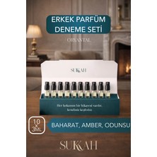 Sukkah Perfumes Erkek Oryantal Koleksiyon | Edp Mini Kalıcı Yoğun Koku Kış Sonbahar Parfüm Seti 10X3 ml