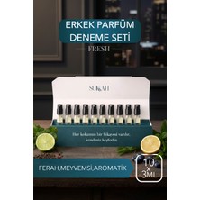 Sukkah Perfumes Parfümes Erkek Fresh Koleksiyon | Edp Mini Ferah Aromatik Yaz Ilkbahar Parfüm Seti 10X3 ml