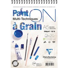 Clairefontaine Claırefontaıne Paınt-On A Graın A5 cm Çizim Blok 200 gr 20 Yp