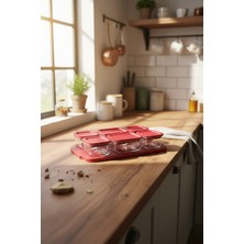 Bambum Enzo 13 Parça Cam Kahvaltılık Kırmızı