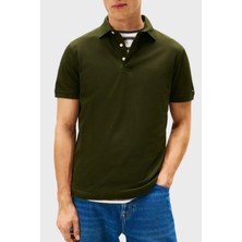 Tommy Hilfiger % 100 Pamuk Regular Fit Düğmeli Polo Yaka T Shirt Erkek Polo Yaka T Shirt MW0MW41513 M1Q