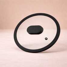Lavonni 24 cm Silikon Cam Kapak - Siyah