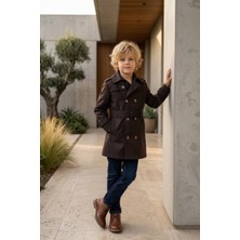Hc Kids Wear Erkek Çocuk Içi Pamuk Astarlı Trençkot Yağmurluk