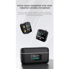 Kablosuz Yaka Mikrofonu – Bt 5.2, Çift Mikrofon Desteği, 2.4ghz, Anc/enc Gürültü Engelleme, 360° Ses Toplama, 20-30M Çekim Mesafesi, Taşınabilir Şarj Kutulu | SX22