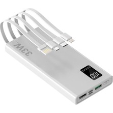 Midcom SR-P29 Dijital Göstergeli 20000 Mah 33W Kablosuz Şarj 3in1 Powerbank