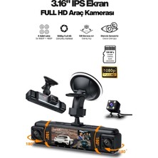 Midcom Cc-70 4 Lens 3.16" IPS Ekran Araç Kamerası