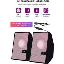 Midcom SR-PN784 3W*2 USB 2.0 + 3.5mm USB 5V Bilgisayar Hoparlör
