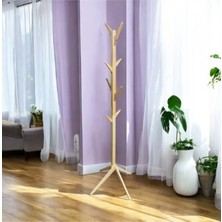Tek-İş Askılık  Ahşap  8 Askılı 183CM Sık Sök-Tak Kolay Montajlı Askılık  Tornavida Hediyeli Ahşap 8 kollu Askılık