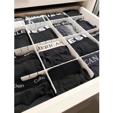 4'lü Plastik Ayarlanabilir Çekmece Düzenleyici Organizer - Iç Içe Geçmeli Kesilebilir - 8CMX43CM - Mutfak Iç Çamaşırı Çorap Sütyen Dolap Takı Makyaj (4)