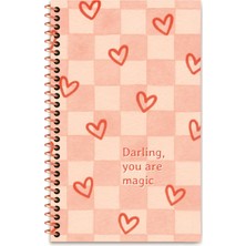 Keskin Color Keskin 13*21 Çizgili Pastel Motto Sert Kapak Defter - Love
