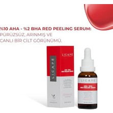 Licape%10 Aha +%2 Bha Red Peeling Serum – Cilt Canlandırıcı, Gözenek Arındırıcı ve Aydınlatıcı Peeling Serumu – Daha Pürüzsüz ve Eşit Tonlu Cilt – 30 ml