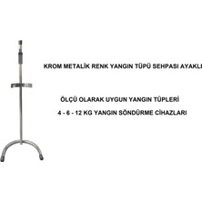 İnterform Krom Renk Yangın Tüpü Sehpası Ayaklı ( Yangın Tüpü Hariç )