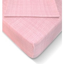 120X200 cm Lastikli Çarşaf Seti - Toz Pembe AT7605