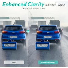 360 Cam G300H Pro 1296P 140° Geniş Açı Akıllı Araç Içi Kamera