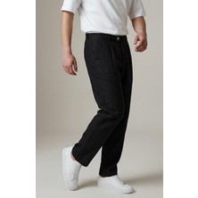 Genie Man Erkek Baggy Yazlık Siyah Pantolon
