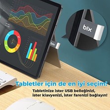 Bix Adp-01 Type-C - USB Adaptör, Type-C Erkek – USB 3.0 Dişi Adaptör  Pro 2021 iMac iPad Mini 6/pro  Air 2022 ve Diğer Type-C Cihazlarla Uyumlu