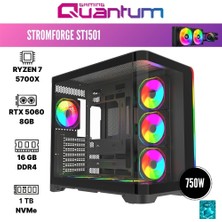 Quantum Gaming Stormforge ST1501 Ryzen 7 5700X 16GB Ddr4 1tb Nvme RTX5060 8gb 240MM Sıvı Soğutmalı Oyuncu Bilgisayarı