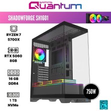 Quantum Gaming Shadowforge SH1601 Ryzen 7 5700X 16GB Ddr4 1tb Nvme RTX5060 8gb 240MM Sıvı Soğutmalı Oyuncu Bilgisayarı
