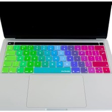 Pro Klavye Koruyucu Silikon Uk Ingilizce Ince Yıkanabilir Toz ve Sıvı Koruma Bar 13-15 Inç Ters L Enter Uyumlu A1706 A1989 A2159 A1707 A1990 Pembe Yeşil