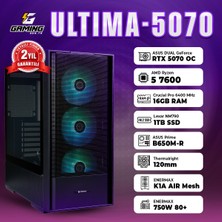 GamingGenTR ULTIMA-5070 / AMD Ryzen 5 7600 / Asus Dual Geforce RTX 5070 12GB / 16 GB Ram / 1 TB SSD / OEM Paket