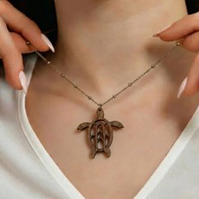 Koçak Takı Ahşap Kolye Modern Özgün Minimalist Takı Model No 291