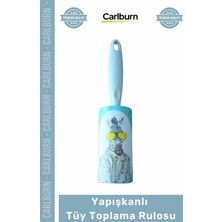 Carlburn Özel Üretim Ergonomik Yapışkanlı Pratik Kedi Köpek Temizleme Aparatı Giysi Halı Tüy Toplama Rulosu