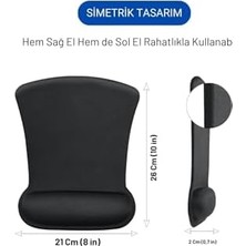 Ergocomfort Bilek Destekli Ergonomik Kaymaz Taban Mouse Pad, Bilek Koruyucu Tasarım