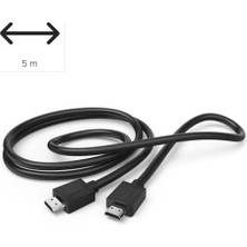 HDMI Kablo, 4k, Ethernet, 5m, Siyah
