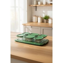 Bambum Enzo 13 Parça Cam Kahvaltılık Yeşil