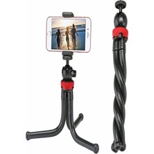 Esnek Monopod Youtuber Yayıncılar ve Sosya Medya Için Ideal 30CM Ahtapot 360 Derece Taşınabilir Ayakları Bükülebilir Selfie Telefon Tutuculu 3 Ayaklı Kampda Tatilde Gezilerde